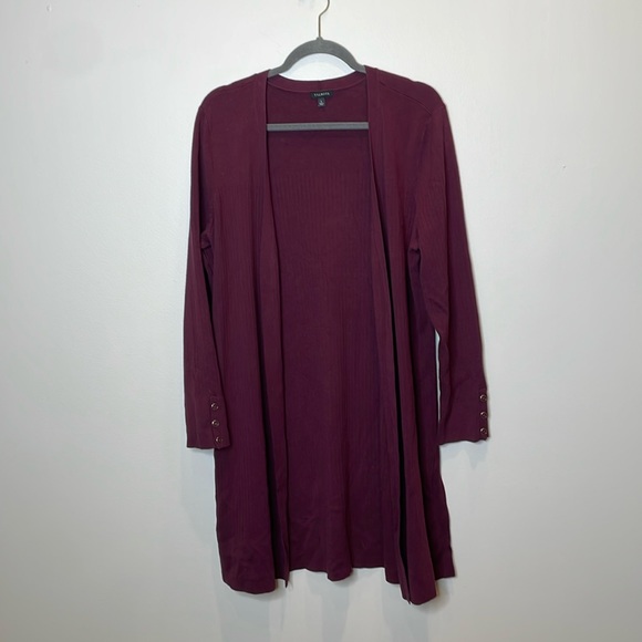 Talbots Duster Open Front Cardigan Size Large - Picture 2 of 8